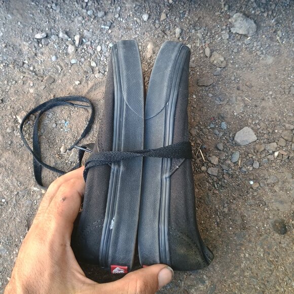 Kids black vans shoes size 2 - Picture 8 of 11